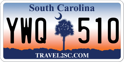 SC license plate YWQ510