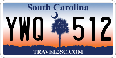 SC license plate YWQ512