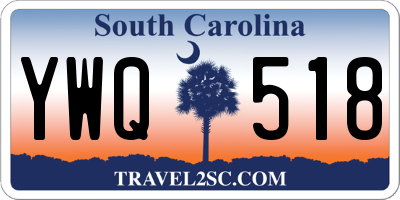 SC license plate YWQ518
