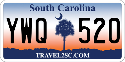 SC license plate YWQ520
