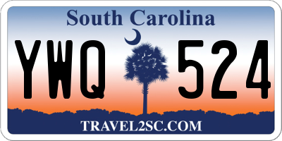 SC license plate YWQ524