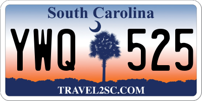 SC license plate YWQ525