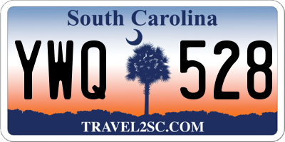 SC license plate YWQ528