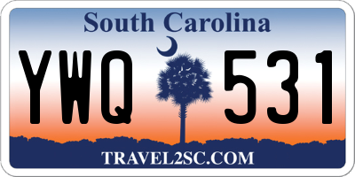 SC license plate YWQ531