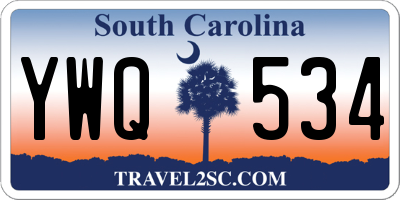 SC license plate YWQ534