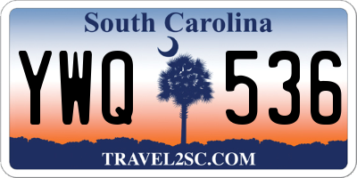SC license plate YWQ536