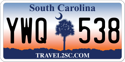 SC license plate YWQ538