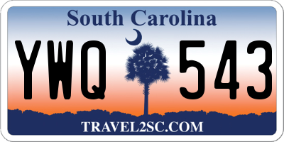 SC license plate YWQ543