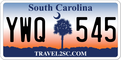 SC license plate YWQ545