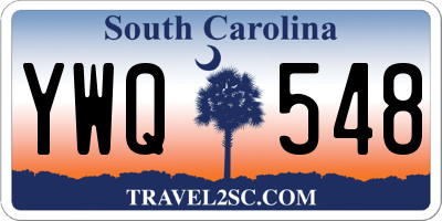 SC license plate YWQ548