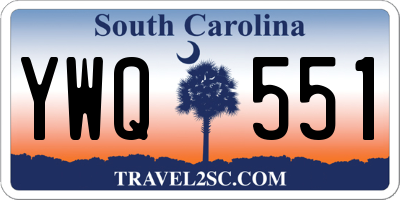 SC license plate YWQ551