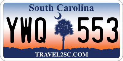 SC license plate YWQ553