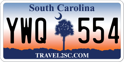 SC license plate YWQ554