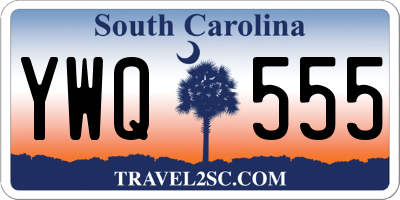 SC license plate YWQ555