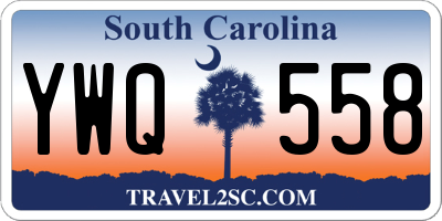 SC license plate YWQ558