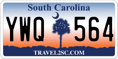 SC license plate YWQ564