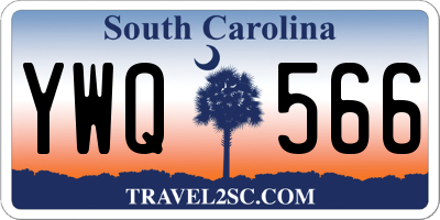 SC license plate YWQ566