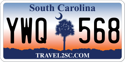 SC license plate YWQ568