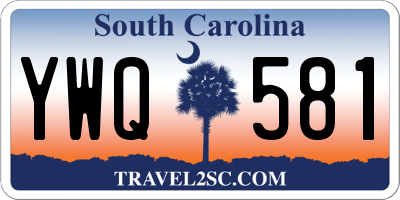 SC license plate YWQ581