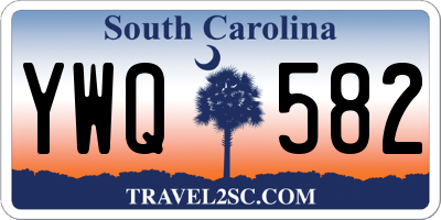 SC license plate YWQ582