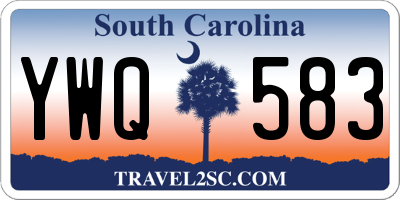 SC license plate YWQ583