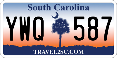 SC license plate YWQ587