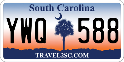 SC license plate YWQ588
