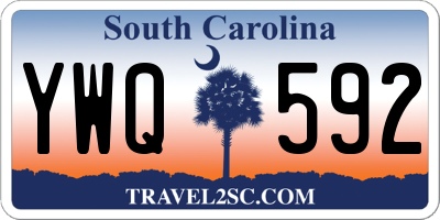 SC license plate YWQ592