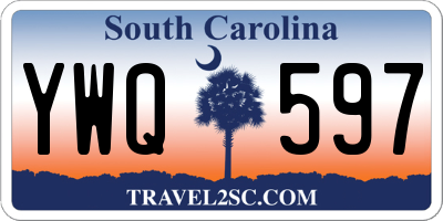 SC license plate YWQ597