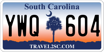SC license plate YWQ604