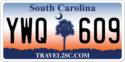 SC license plate YWQ609