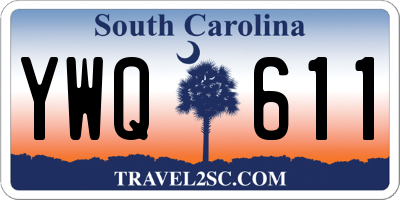 SC license plate YWQ611