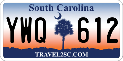 SC license plate YWQ612