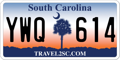 SC license plate YWQ614