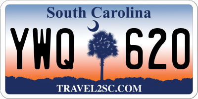 SC license plate YWQ620