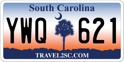 SC license plate YWQ621