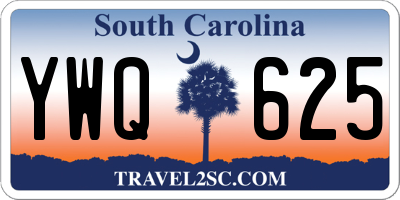 SC license plate YWQ625