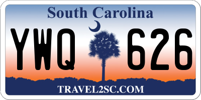 SC license plate YWQ626