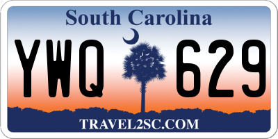 SC license plate YWQ629