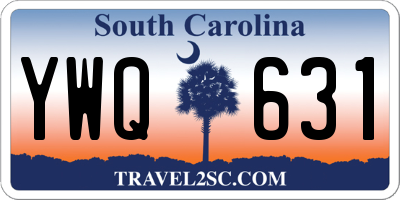 SC license plate YWQ631