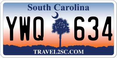 SC license plate YWQ634