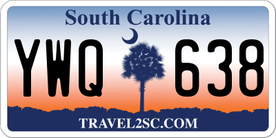 SC license plate YWQ638