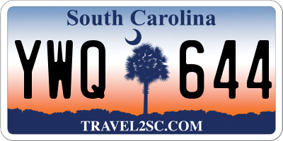 SC license plate YWQ644