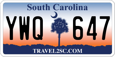 SC license plate YWQ647