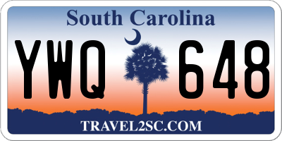 SC license plate YWQ648