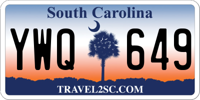 SC license plate YWQ649
