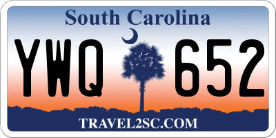 SC license plate YWQ652