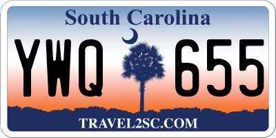 SC license plate YWQ655