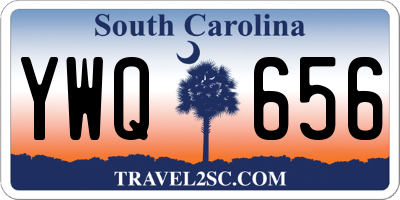 SC license plate YWQ656