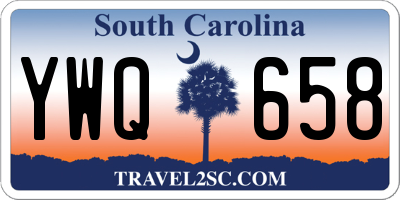 SC license plate YWQ658